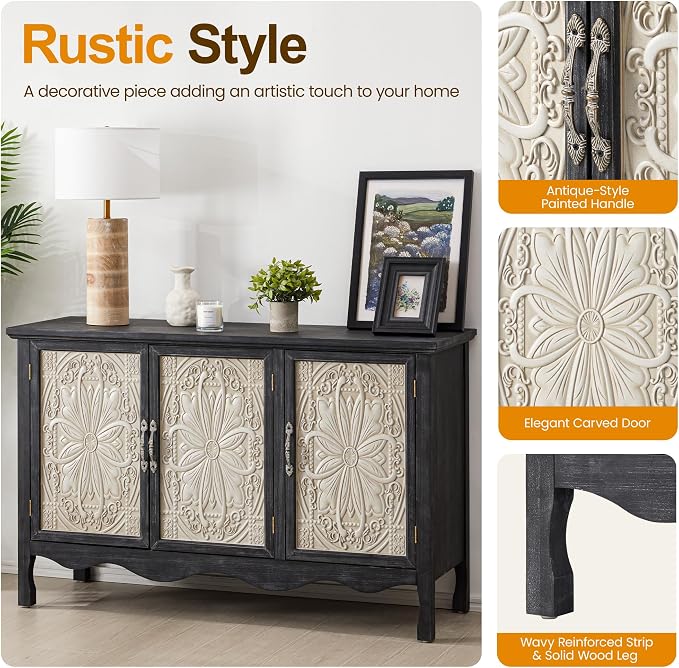 RoyalCraft Farmhouse Sideboard Buffet Cabinet - Image 5