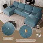 U-Shaped Sectional Couches for Living Room, 4 Seat Sofa - Image 5