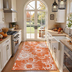Findosom Fall Washable Area Rug 3x5, Non Slip High-Low Textured Floral Rugs - Image 4