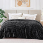 BEDELITE 3D Ribbed Jacquard Black King Size Blankets - Image 6