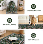 HEBE Hallway Runner Rug 2'x8', Washable Non Slip Kitchen Rug Runner | Soft Boho - Image 5