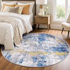 RELEANY Washable Round 4ft Area Rug by RELEANY