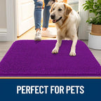 OLANLY Dog Door Mat for Muddy Paws 70x32, Super Absorbent Chenille Mud Mat | - Image 6