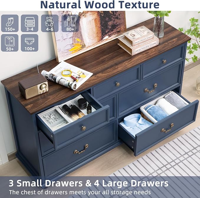 Joaxswe Farmhouse 54" 7 Drawers Dresser - Image 4