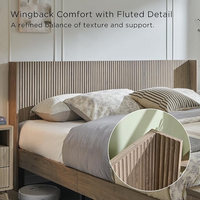 T4TREAM Fluted King Size Bed Frame - Image 5