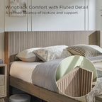T4TREAM Fluted King Size Bed Frame - Image 5