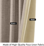 MIULEE 100% Blackout Linen Burlap Curtains - Image 6