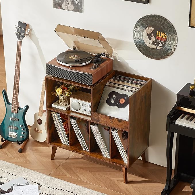 LELELINKY Large Record Player Stand, Turntable Stand - Image 7