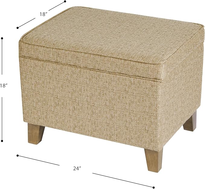 Homepop Home Decor | Medium Square Storage Ottoman - Image 3