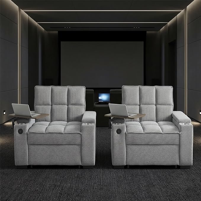 Auvsoce 3-in-1 Folding Convertible Sofa Bed Set of 2, Sleep Couch by Unknown