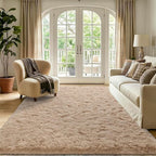 4x6 Beige Fluffy Soft Area Rug Non-Slip - Image 2