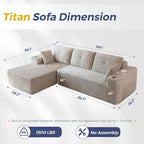 MAXYOYO 104" Modular Sectional Couch - Image 2