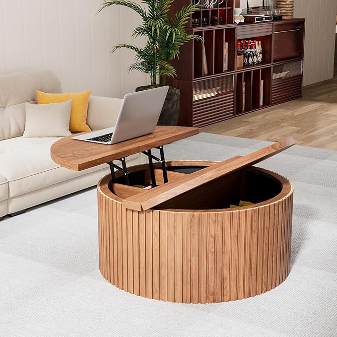 Fsbecl Fluted Lift Top Coffee Table - Image 5