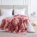 60x80 Inches Ultra-Soft Fuzzy Faux Fur Plush Twin Size Blanket - Image 6