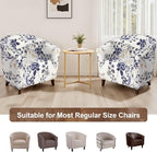 SearchI Club Chair Slipcover Stretch Barrel Chair Covers Printed Tub Chair - Image 7