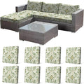 CALBODE 8 Pcs Stretch Outdoor Seat Cushion Covers, Indoor/Outdoor Couch Cover by CALBODE