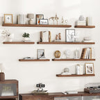 Fun Memories 16 Inch Floating Shelves Wall-Mounted, Engineered Wood Wall Shelves - Image 6
