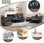 ANJ Premium Genuine Manual Reclining Sofa Set - Image 7