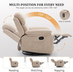 Korser Recliner Chair, 360 Swivel Rocker Chair - Image 4