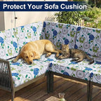 Smiry Waterproof Patio Cushion Covers, Stretch Outdoor Furniture Covers | Couch - Image 8