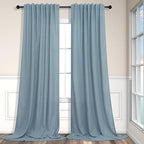 Extra Long Curtains for Living Room Patio Sliding Glass Door 120 Inch Length by Pitalk