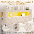 Queen Upholstered LED Bed Frame - Image 6