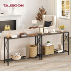 Tajsoon Console Table 41.8”, 2-Tier Industrial Entryway Table, Narrow Entrance - Image 2
