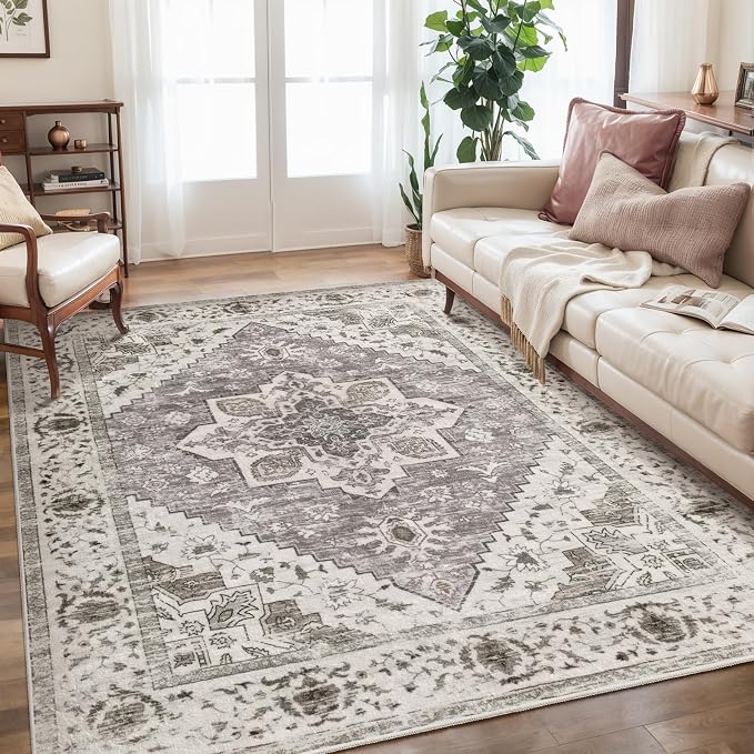SERISSA 4x6 Washable Non Slip Boho Area Rug - Image 6