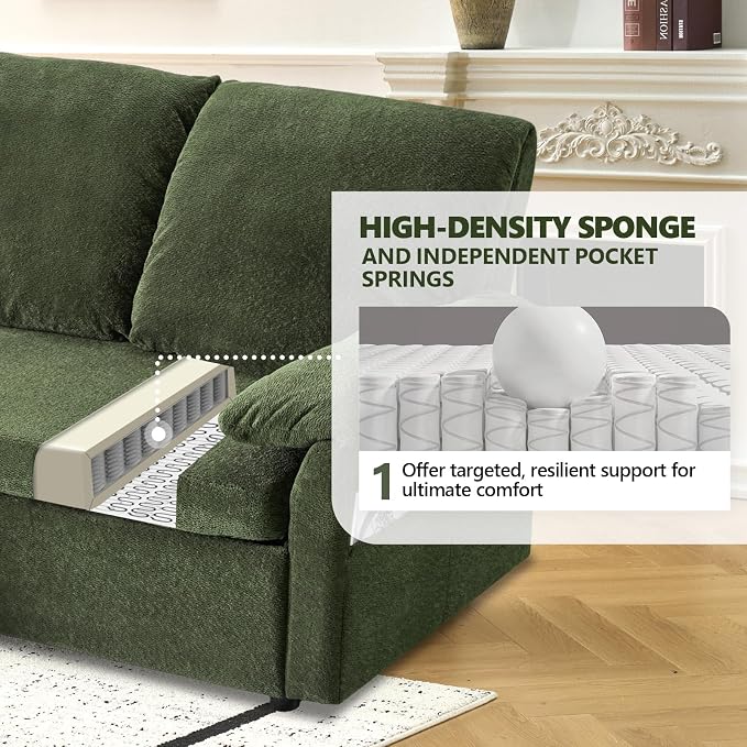 VINGLI Convertible Sofa Bed Couches - Image 7