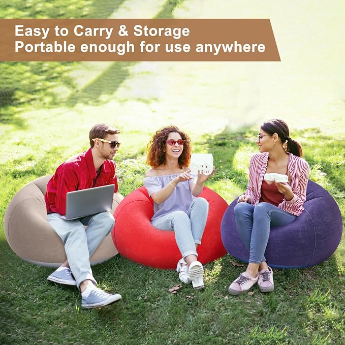 Realspring 6 9 12 Pcs Inflatable Bean Bag Chairs - Image 5