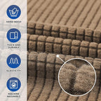 Stretch Chair Sofa Slipcover, Single Couch Cover, Camel | 1-Piece Washable Sofa - Image 3