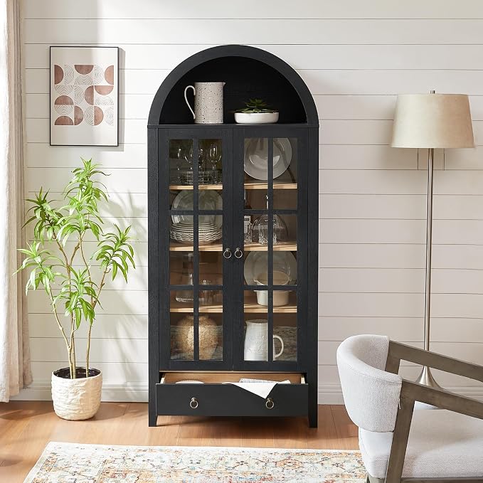 RowyPoey Farmhouse Arched Cabinet - Image 7