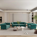 QHITTY 2 Piece Living Room Set, Sectional Chesterfield Sofa Chair Contemporary - Image 9