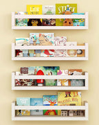 Onlysky Set of 4 Wall-Mounted Kid's Bookshelf by Onlysky