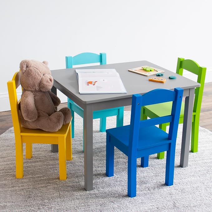Humble Crew Kids Table and Chair Set, Toddler Activity Table - Image 3