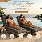 Outdoor Chaise Lounge Cushion, Waterproof 74.4x22x4.7 Inch Thick Cotton Filled - Image 2