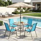 Arlopu 5 Piece Outdoor Patio Dining Set, Porch Furniture - Image 9