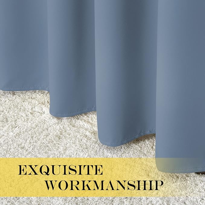NICETOWN Blackout Drapery Curtain Panel 90 inches Long - Image 5