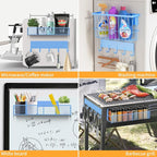 Magnetic Spice Rack for Refrigerator, 7 Pack Metal Magnetic Shelf, Moveable - Image 7