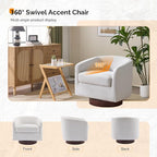 VINGLI 360°Swivel Accent Chair - Image 5
