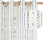 BGment Short Navy Blue Vintage Floral French Country Curtains 54 Inch Length by BGment