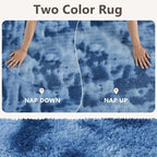 2x10 Tie-dye Dark Teal Runner Rug Washable Non-Slip - Image 9