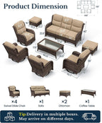 HILLGA Luxury High Back Patio Furniture Set - Image 8