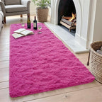 2x6 Hot Pink Fluffy Soft Runner Rug Non-Slip - Image 4