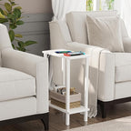 TUTOTAK Small Side Table, Narrow End Table, Skinny Sofa Table, Slim Nightstand - Image 2
