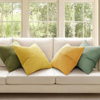 MIULEE Boho Farmhouse Spring Decorative Throw Pillow Covers 20x20 Inch 4 Packs - Image 2