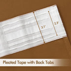 MIULEE Golden Brown Back Tab Blackout Curtains 52x72 Inches Long 2 Panels | Rod - Image 4
