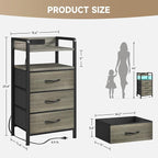 Lazzanto Night Stand with Charger Station - Image 3