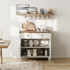 WAMPAT 34’‘ White Buffet Cabinet - Image 4