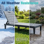 Devoko Outdoor Chaise Lounge Chair Set of 2 - Image 8